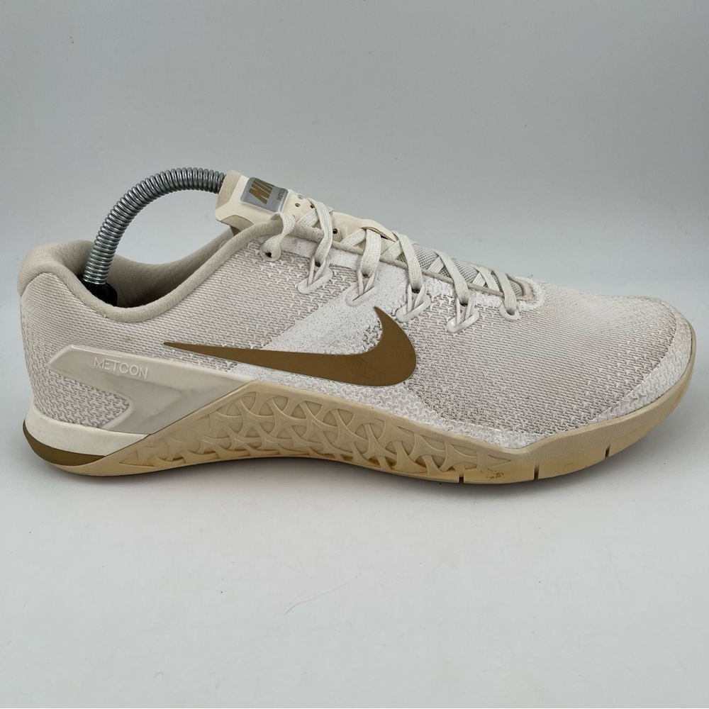 Nike Women’s Metcon 4 AV2141-120 White Gold Training Shoes Sneakers - Size 11